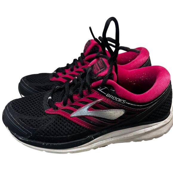 Brooks Womens Addiction‎ 13 Running Shoes Size 8 Black/Pink Medium - Picture 4 of 8